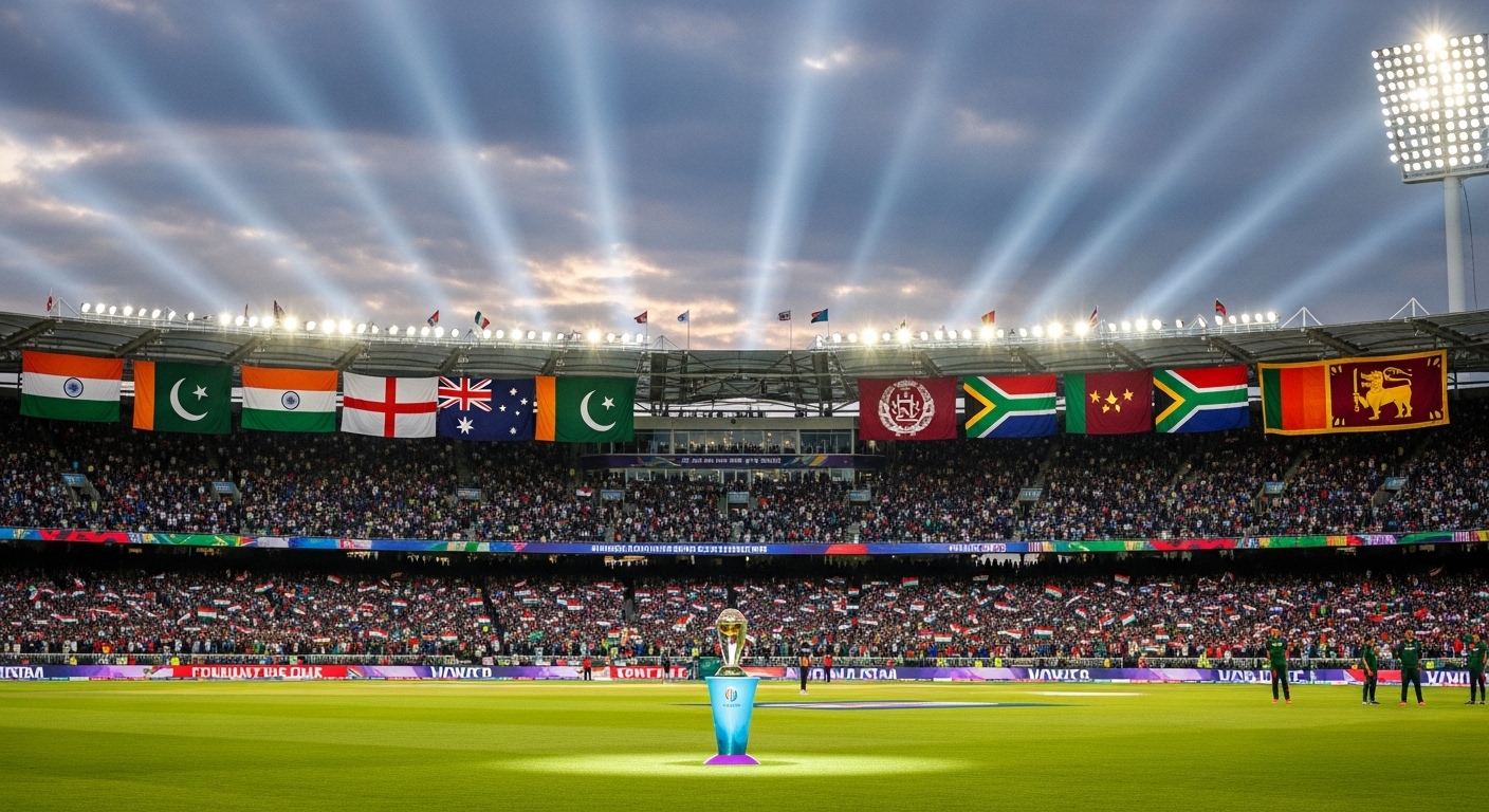 Cricket World Cup history trophy image