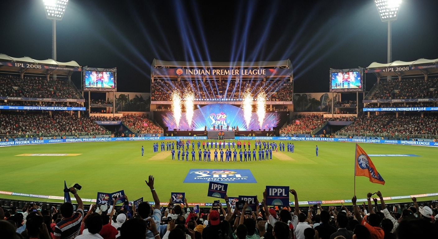 IPL 2008 first match stadium scene