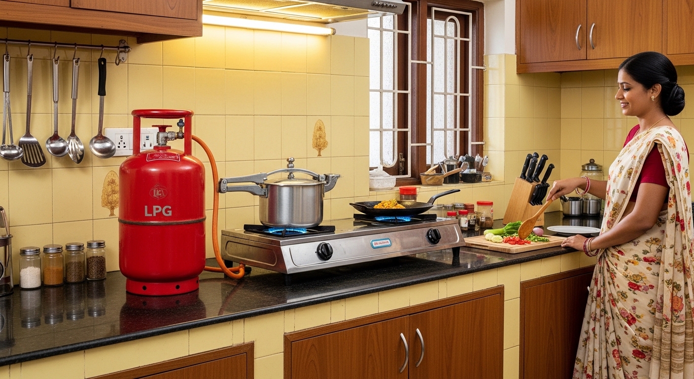 LPG cylinder price India vs Pakistan India kitchen