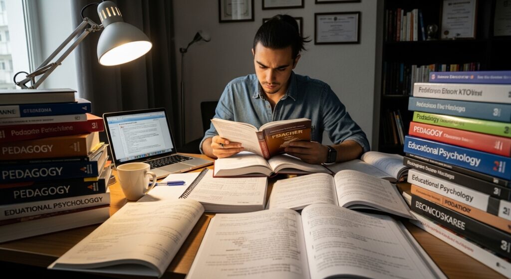 teacher exam preparation student