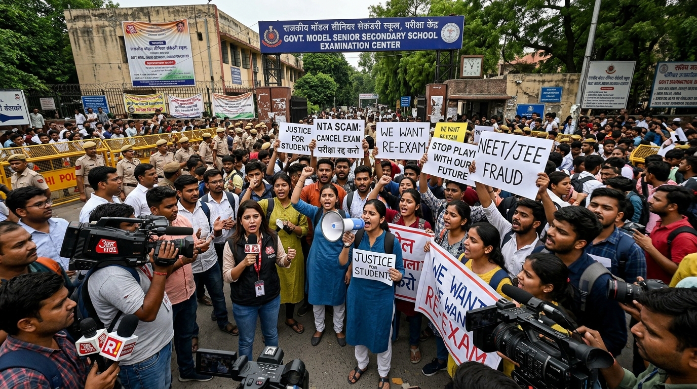 NEET Paper Leak 2026 students protest