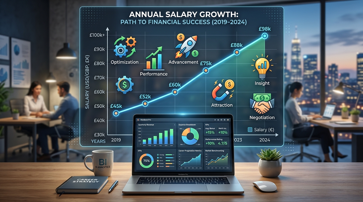 Data Analyst salary growth chart